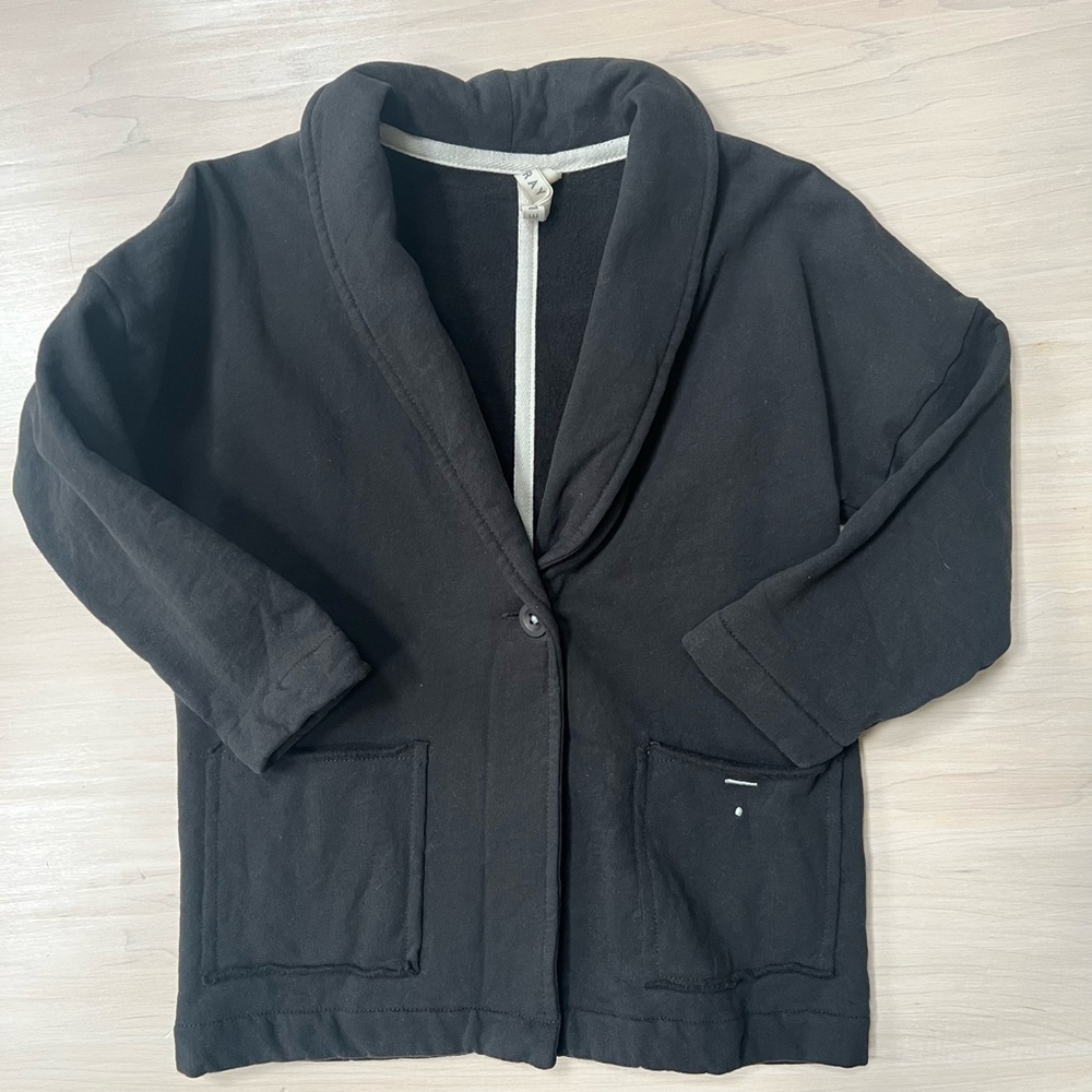 Kids Grey Label button-up jacket, black, size 3-4 years
